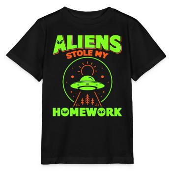Back to School, Back to School, Alien, Student School - Stanley/Stella MINI CREATOR Kids’ T-Shirt - black - Front - Mikhail (115cm)