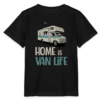 Home is Vanlife Traveling RV - Stanley/Stella MINI CREATOR Kids’ T-Shirt - black - Front - Mikhail (115cm)