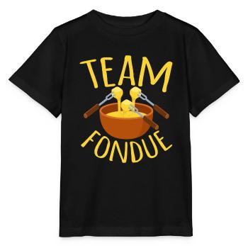 Team Fondue Cheese Fondue Christmas Dinner - Stanley/Stella MINI CREATOR Kids’ T-Shirt - black - Front - Mikhail (115cm)