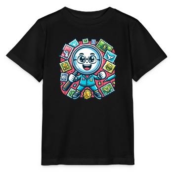Philatélie Philatéliste philatéliste philatélique - T-shirt bio MINI CREATOR Stanley/Stella Enfant - noir - Devant - Mikhail (115cm)