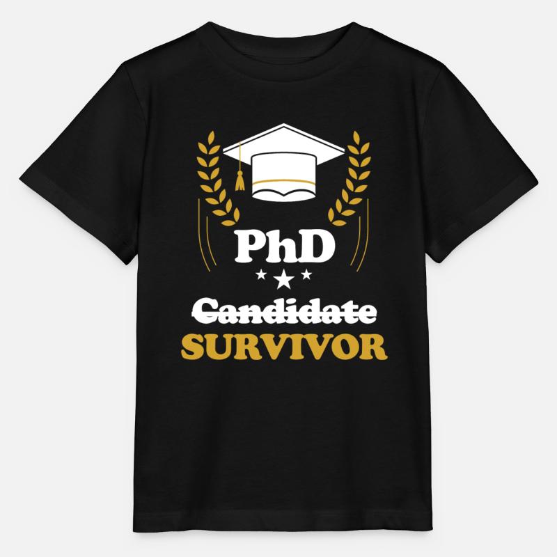 PhD Student, Survivor, Doctorate, Master, - Stanley/Stella MINI CREATOR Kids’ T-Shirt - black