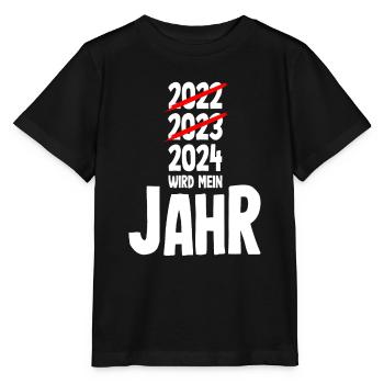 Silvester 2024 wird mein Jahr - Stanley/Stella Kinder T-Shirt MINI CREATOR  - Schwarz - Vorne - Mikhail (115cm)