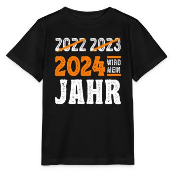 Silvester 2024 wird mein Jahr - Stanley/Stella Kinder T-Shirt MINI CREATOR  - Schwarz - Vorne - Mikhail (115cm)