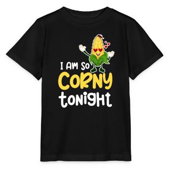 Ich Bin Heute Abend So Kitschig. Mais-wortspiele, - Stanley/Stella Kinder T-Shirt MINI CREATOR  - Schwarz - Vorne - Mikhail (115cm)