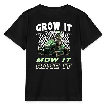 Tondeuse à gazon Tondeuse à gazon de course Tondeuse à gazon de course - T-shirt bio MINI CREATOR Stanley/Stella Enfant - noir - Devant - Mikhail (115cm)