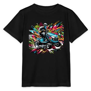 Tondeuse à gazon Tondeuse à gazon de course Tondeuse à gazon de course - T-shirt bio MINI CREATOR Stanley/Stella Enfant - noir - Devant - Mikhail (115cm)