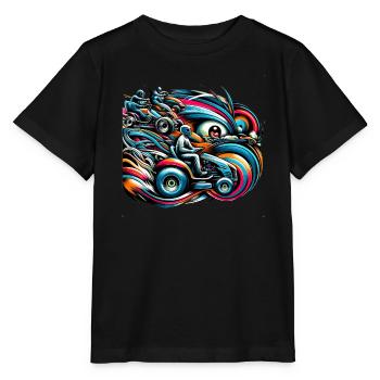 Tondeuse à gazon Tondeuse à gazon de course Tondeuse à gazon de course - T-shirt bio MINI CREATOR Stanley/Stella Enfant - noir - Devant - Mikhail (115cm)