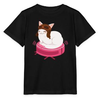 Robot Aspirateur Cat Robot Aspirateur - T-shirt bio MINI CREATOR Stanley/Stella Enfant - noir - Devant - Mikhail (115cm)