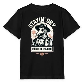 Spooky Halloween Horror Plague Doctor - Stanley/Stella MINI CREATOR Kids’ T-Shirt - black - Front - Mikhail (115cm)