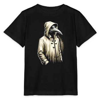Spooky Halloween Horror Plague Doctor - Stanley/Stella MINI CREATOR Kids’ T-Shirt - black - Front - Mikhail (115cm)
