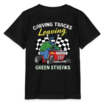 Tondeuse à gazon Tondeuse à gazon de course Tondeuse à gazon de course - T-shirt bio MINI CREATOR Stanley/Stella Enfant - noir - Devant - Mikhail (115cm)