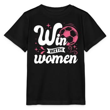 Soccer féminin, Football féminin, Football féminin - T-shirt bio MINI CREATOR Stanley/Stella Enfant - noir - Devant - Mikhail (115cm)