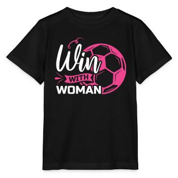 Soccer féminin, Football féminin, Football féminin - T-shirt bio MINI CREATOR Stanley/Stella Enfant - noir - Devant - Mikhail (115cm)