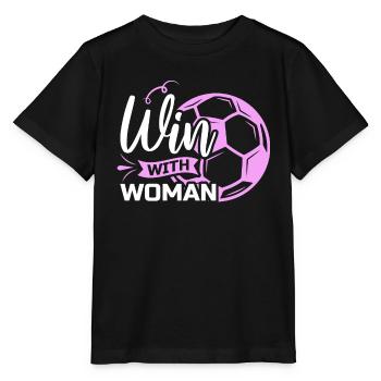 Soccer féminin, Football féminin, Football féminin - T-shirt bio MINI CREATOR Stanley/Stella Enfant - noir - Devant - Mikhail (115cm)