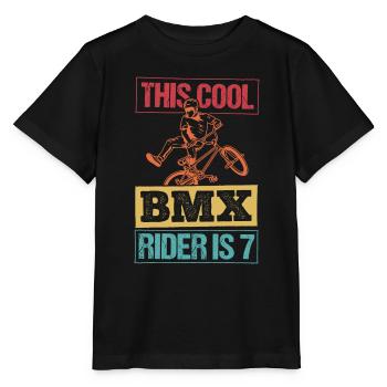 This Cool BMX Rider Is 7 BMX Cycling Bike MTB - Stanley/Stella MINI CREATOR Kids’ T-Shirt - black - Front - Mikhail (115cm)
