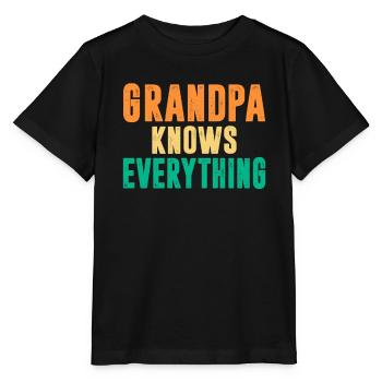 Grandpa Gifts - Stanley/Stella Kinder T-Shirt MINI CREATOR  - Schwarz - Vorne - Mikhail (115cm)