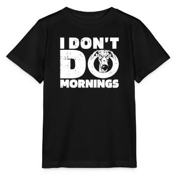Greyhound Greyhound Drôle Je Ne Fais Pas De Matins - T-shirt bio MINI CREATOR Stanley/Stella Enfant - noir - Devant - Mikhail (115cm)