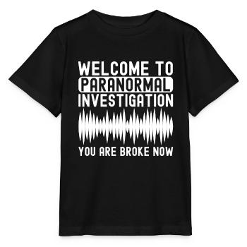 Enquêteur paranormal Chasse aux fantômes - T-shirt bio MINI CREATOR Stanley/Stella Enfant - noir - Devant - Mikhail (115cm)