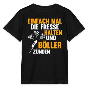 Neujahr Feuerwerk Böller Silvester - Stanley/Stella Kinder T-Shirt MINI CREATOR  - Schwarz - Vorne - Mikhail (115cm)
