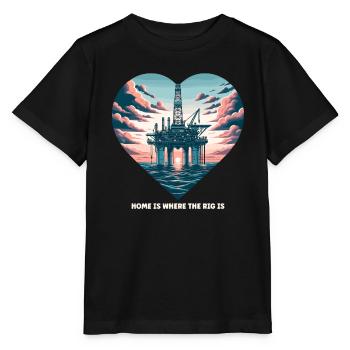 Épouse du champ pétrolifère Roughneck Équipe de forage pétrolier Frac - T-shirt bio MINI CREATOR Stanley/Stella Enfant - noir - Devant - Mikhail (115cm)