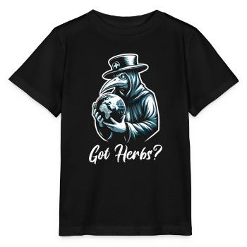 Scary Halloween horror plague doctor - Stanley/Stella MINI CREATOR Kids’ T-Shirt - black - Front - Mikhail (115cm)