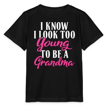 Grandma Gifts - Stanley/Stella Kinder T-Shirt MINI CREATOR  - Schwarz - Vorne - Mikhail (115cm)