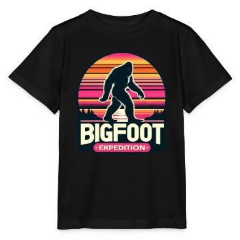 Bigfoot Expedition Wandern | Sasquatch-Jäger - Stanley/Stella Kinder T-Shirt MINI CREATOR  - Schwarz - Vorne - Mikhail (115cm)