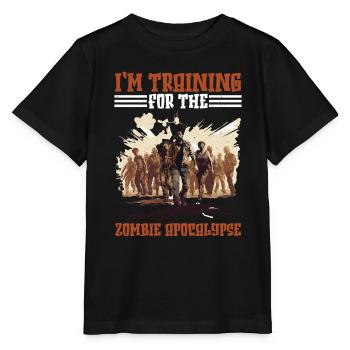 Je m’entraîne pour l’apocalypse zombie 21 - T-shirt bio MINI CREATOR Stanley/Stella Enfant - noir - Devant - Mikhail (115cm)