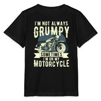 Ich bin nicht immer mürrisch, manchmal bin ich auf der Kippe - Stanley/Stella Kinder T-Shirt MINI CREATOR  - Schwarz - Vorne - Mikhail (115cm)
