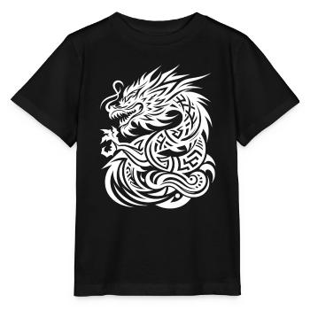 Dragon Tribal Tattoo Elegantes künstlerisches Design - Stanley/Stella Kinder T-Shirt MINI CREATOR  - Schwarz - Vorne - Mikhail (115cm)