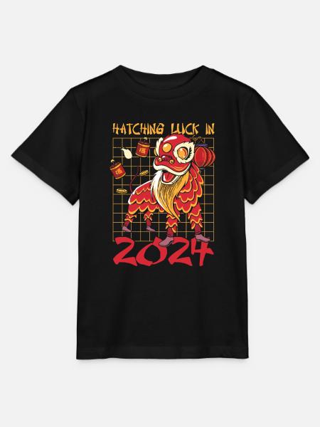 Jahr Des Drachen 2024 - Stanley/Stella Kinder T-Shirt MINI CREATOR - Schwarz