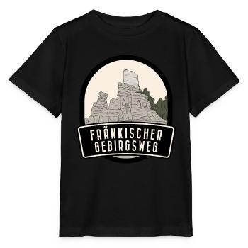 Fränkischer Gebirgsweg - Stanley/Stella Kinder T-Shirt MINI CREATOR  - Schwarz - Vorne - Mikhail (115cm)
