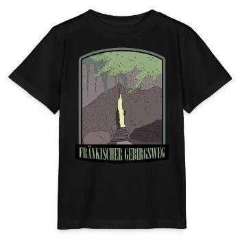 Fränkischer Gebirgsweg - Stanley/Stella Kinder T-Shirt MINI CREATOR  - Schwarz - Vorne - Mikhail (115cm)