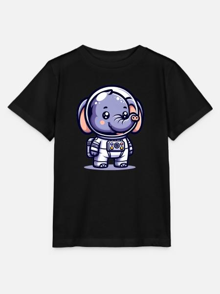 Cute Elephant Astronaut - Stanley/Stella Kinder T-Shirt MINI CREATOR - Schwarz