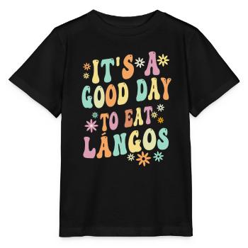 Langos - Ungarische Küche - Stanley/Stella Kinder T-Shirt MINI CREATOR  - Schwarz - Vorne - Mikhail (115cm)
