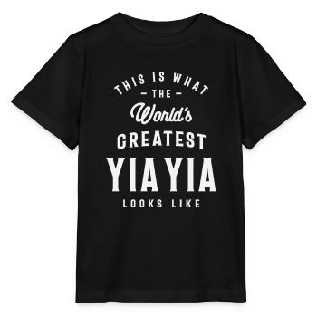This is What the World's Greatest Yia-Yia Funny G - Stanley/Stella MINI CREATOR Kids’ T-Shirt - black - Front - Mikhail (115cm)