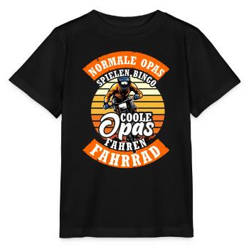 lustiger radfahrer spruch radsportler alter mann - Stanley/Stella Kinder T-Shirt MINI CREATOR  - Schwarz - Vorne - Mikhail (115cm)