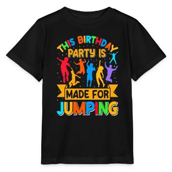 Trampolin Geburtstagsparty - Stanley/Stella Kinder T-Shirt MINI CREATOR  - Schwarz - Vorne - Mikhail (115cm)