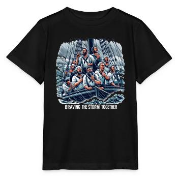 Sailors Sea Shanty Singing Ship Adventures - Stanley/Stella MINI CREATOR Kids’ T-Shirt - black - Front - Mikhail (115cm)
