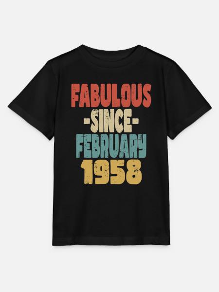 Fabelhafter Februar 1958 - Stanley/Stella Kinder T-Shirt MINI CREATOR - Schwarz