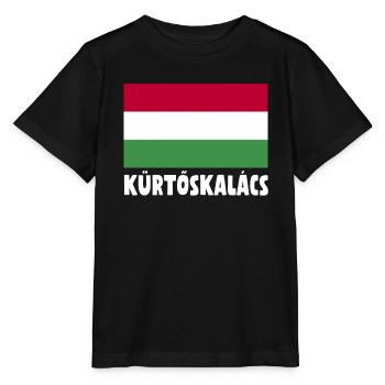 kaminkucKürtőskalács Ungarische Fahne - Stanley/Stella Kinder T-Shirt MINI CREATOR  - Schwarz - Vorne - Mikhail (115cm)