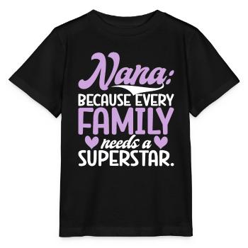Nana Gifts - Stanley/Stella MINI CREATOR Kids’ T-Shirt - black - Front - Mikhail (115cm)
