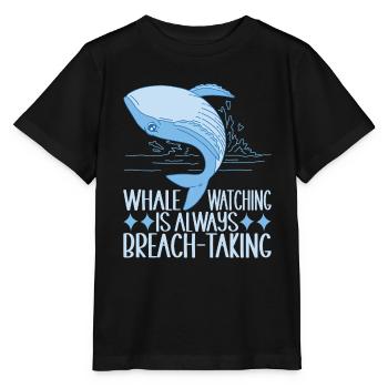 Whales Whale - Stanley/Stella MINI CREATOR Kids’ T-Shirt - black - Front - Mikhail (115cm)