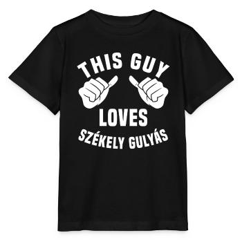 Ce mec adore Szekely Gulyas - T-shirt bio MINI CREATOR Stanley/Stella Enfant - noir - Devant - Mikhail (115cm)