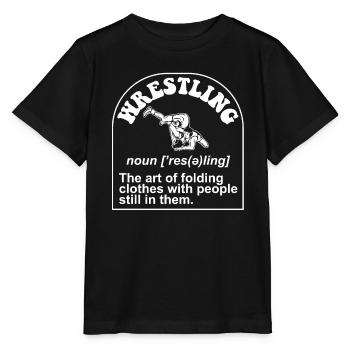 Définition de la lutte Pro Wrestler Fan Wrestling - T-shirt bio MINI CREATOR Stanley/Stella Enfant - noir - Devant - Mikhail (115cm)