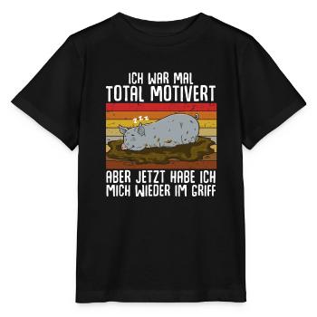 Je suis totalement motivée, mais maintenant je me suis maîtrisée - T-shirt bio MINI CREATOR Stanley/Stella Enfant - noir - Devant - Mikhail (115cm)