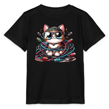 Analyste en piratage éthique Cybersécurité éthique - T-shirt bio MINI CREATOR Stanley/Stella Enfant - noir - Devant - Mikhail (115cm)