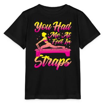 You Had Me At Feet In Straps 41 - Stanley/Stella Kinder T-Shirt MINI CREATOR  - Schwarz - Vorne - Mikhail (115cm)