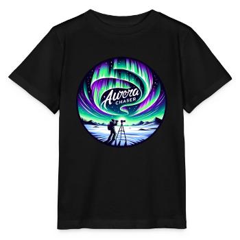 Polarlicht-aurora-verfolger Alaska Wilderness - Stanley/Stella Kinder T-Shirt MINI CREATOR  - Schwarz - Vorne - Mikhail (115cm)