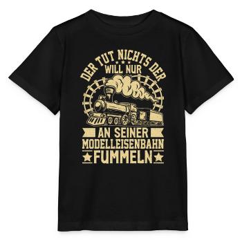 Der tut nichts Modelleisenbahn Geschenk - Stanley/Stella Kinder T-Shirt MINI CREATOR  - Schwarz - Vorne - Mikhail (115cm)